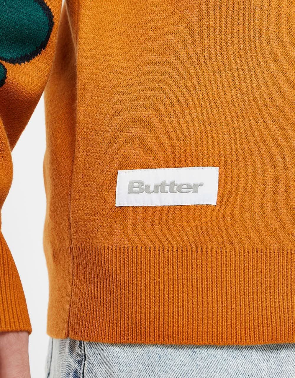 Butter Goods Flowers Knitted Sweater Rust