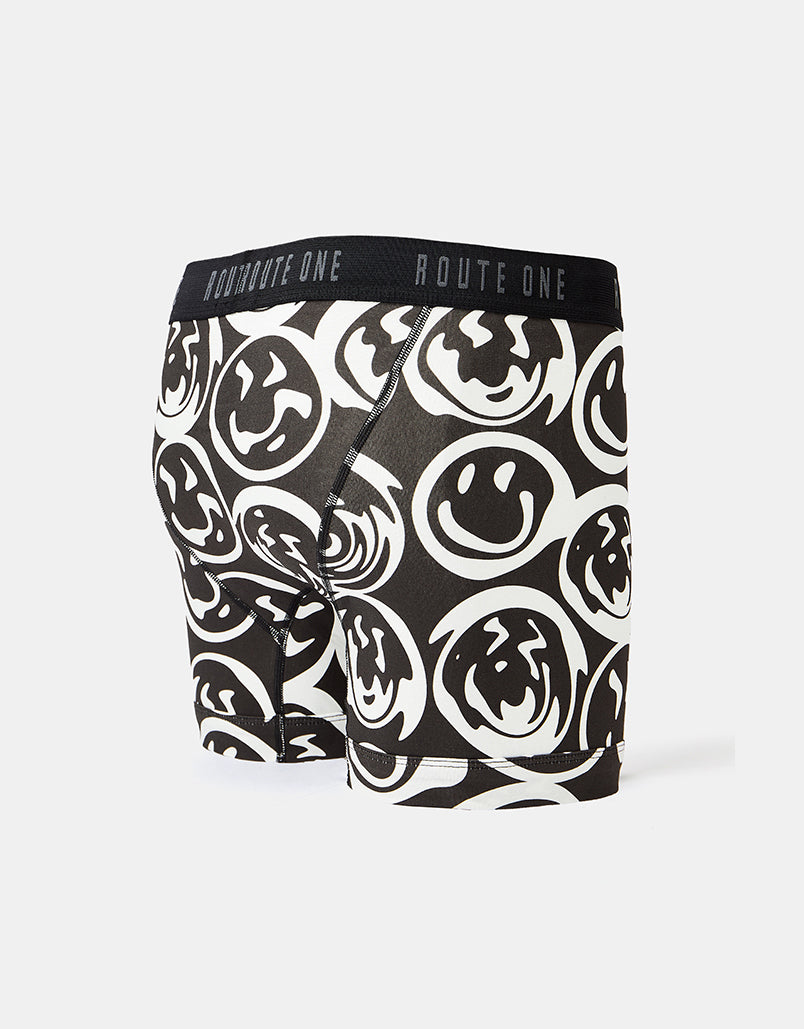 Route One Classic Boxer Shorts 2 Pack - Peace/Warped Smiley