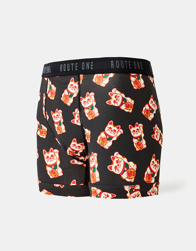 Route One Classic Boxer Shorts 2 Pack - Lucky Cat/F-It