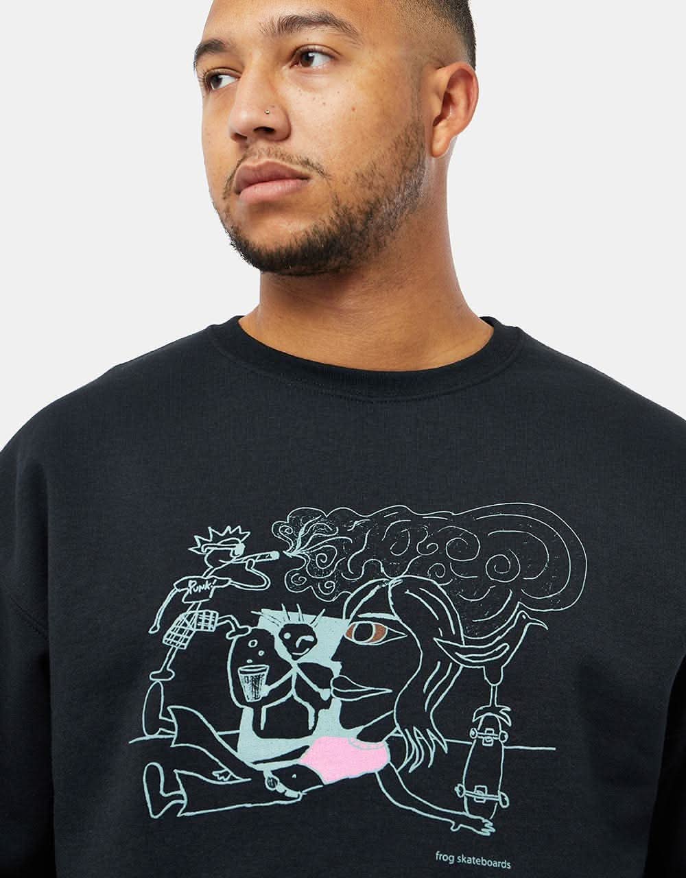 Frog Teenagers Crew Sweatshirt - Black
