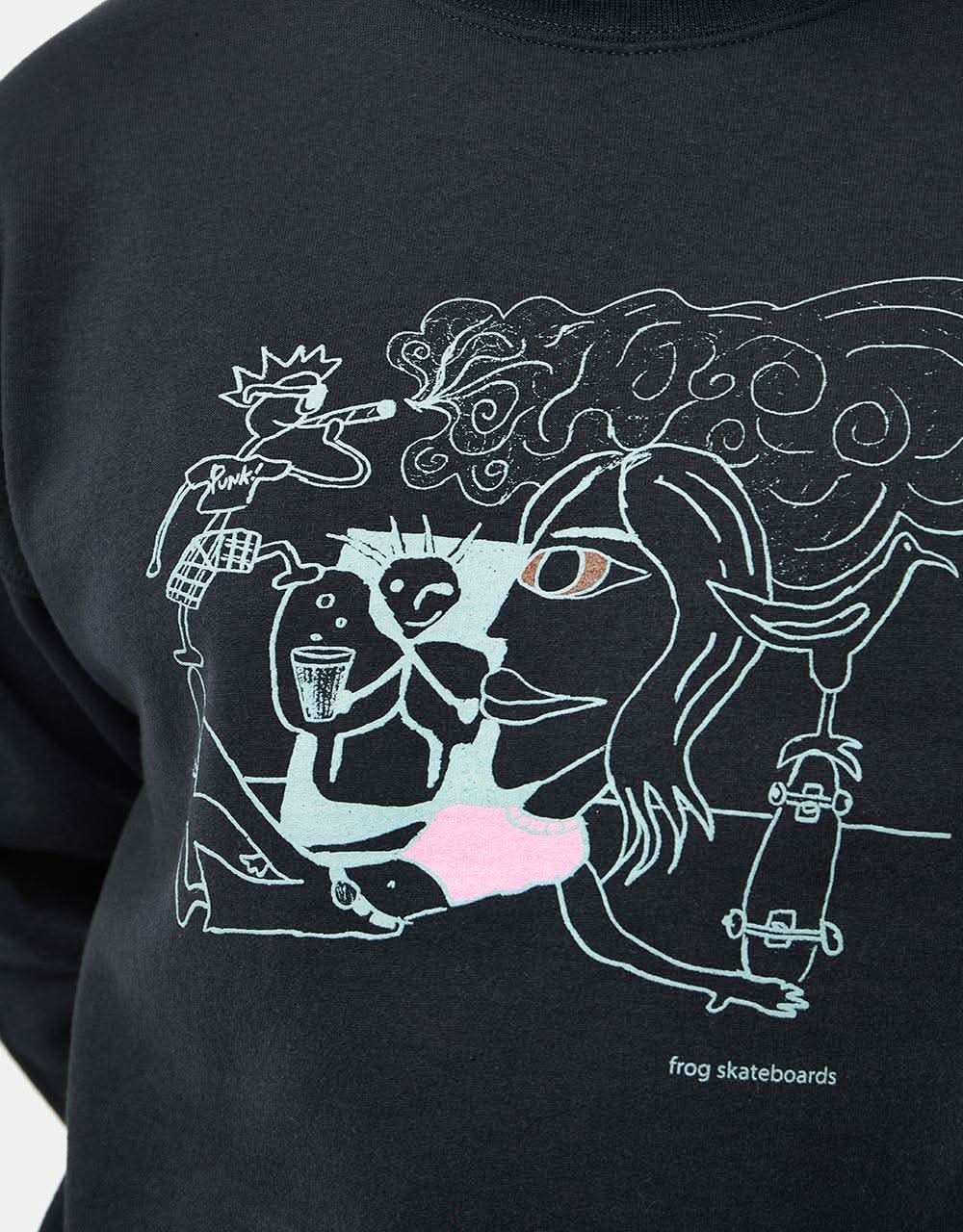 Frog Teenagers Crew Sweatshirt - Black
