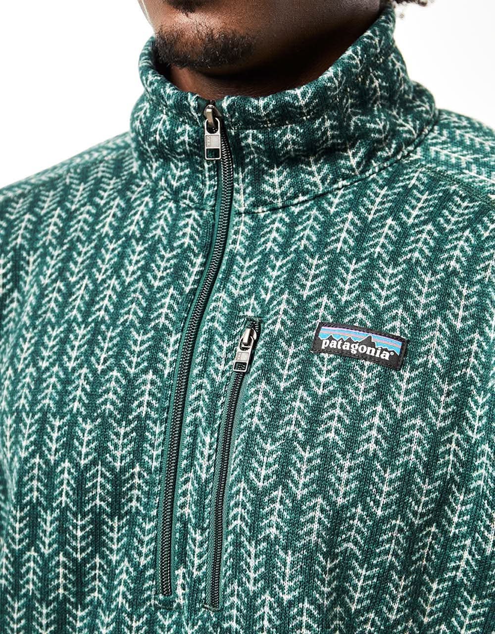Patagonia Better Sweater 1/4 Zip Pine Knit/Northern Green