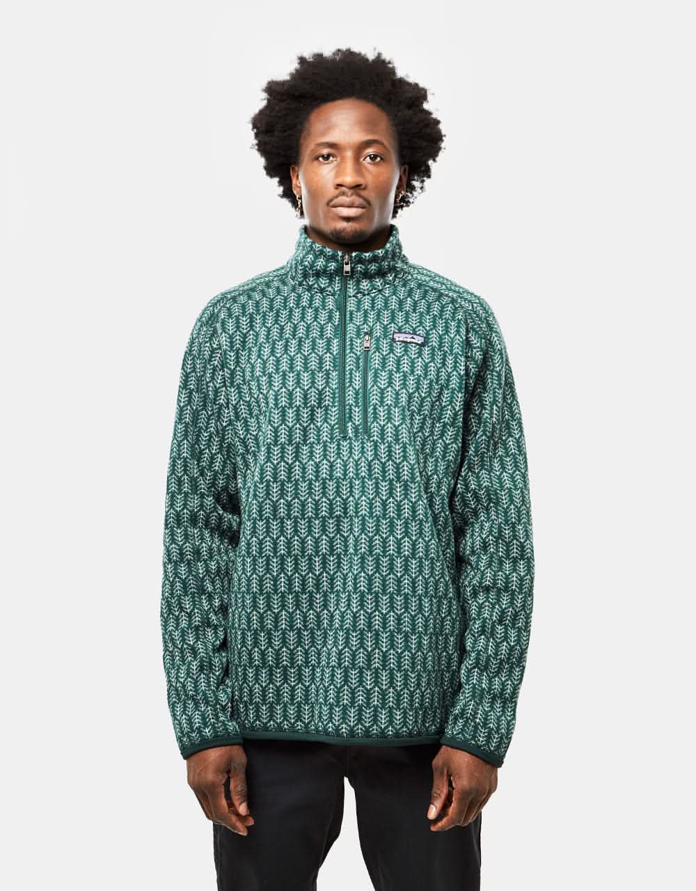 Patagonia Better Sweater 1/4 Zip Pine Knit/Northern Green