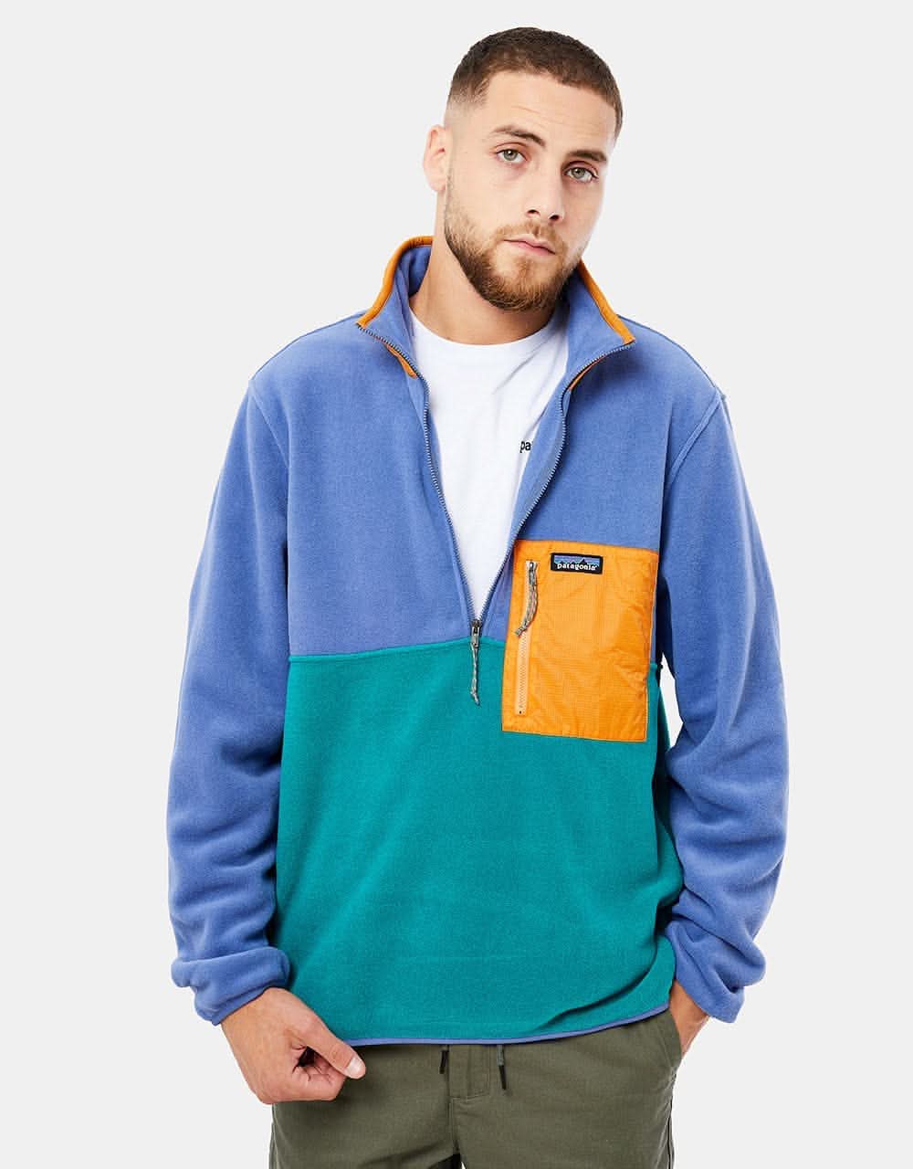 Patagonia Microdini 1/2 Zip Pullover - Borealis Green