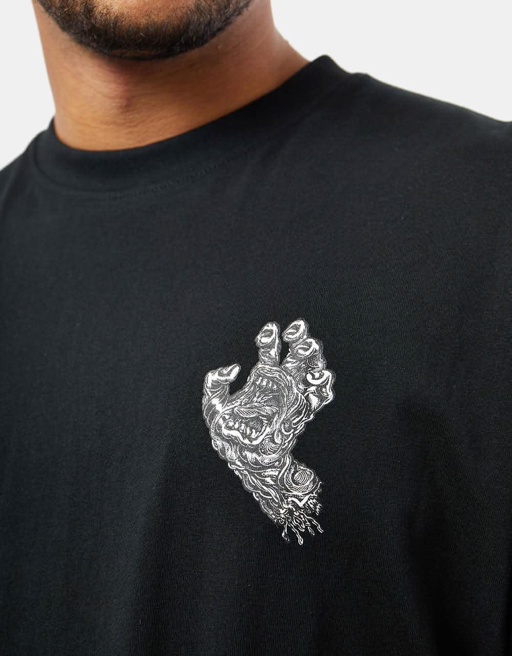 Santa Cruz Alive Hand T-Shirt - Black
