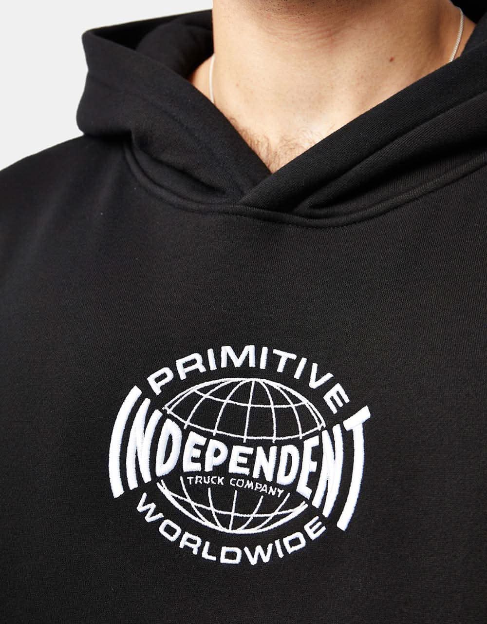 Primitive x Independent Global Heavyweight Embroidered Pullover Hoodie - Black