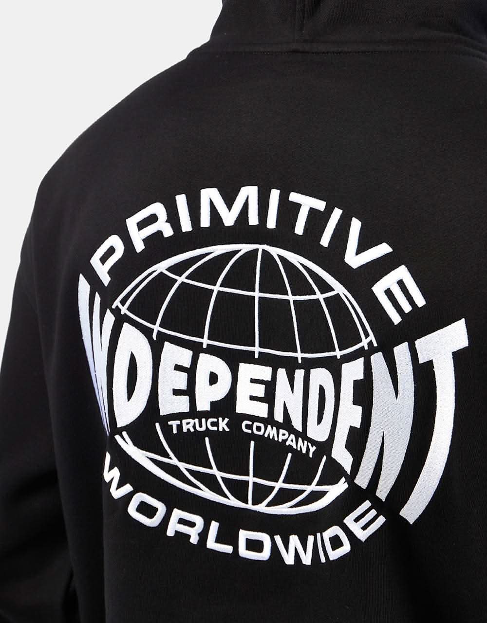 Primitive x Independent Global Heavyweight Embroidered Pullover Hoodie - Black