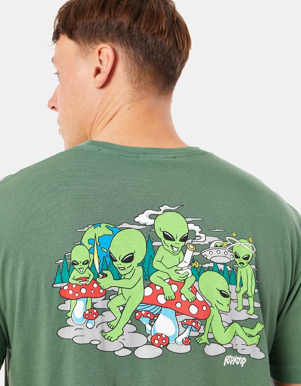RIPNDIP Space Gang T-Shirt - Olive