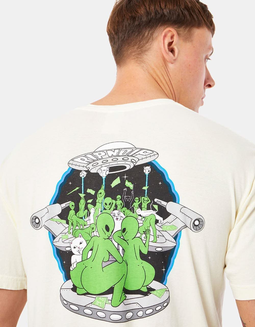 RIPNDIP Stripndip Pocket T-Shirt - Natural