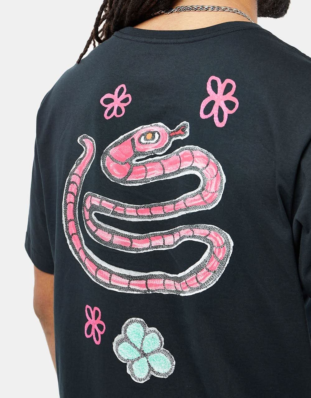 RVCA x Mark Oblow Snake T-Shirt - Black