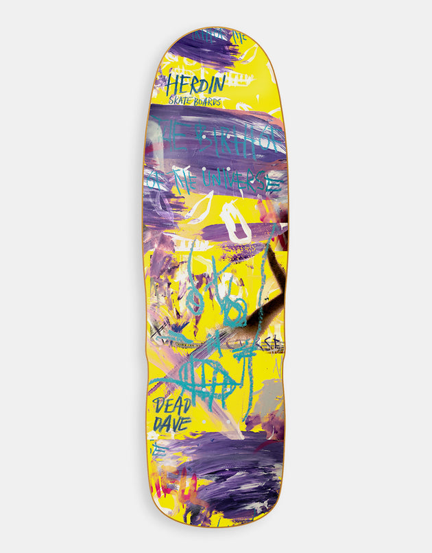 Heroin Dead Dave Painted Skateboard Deck - 10.1”