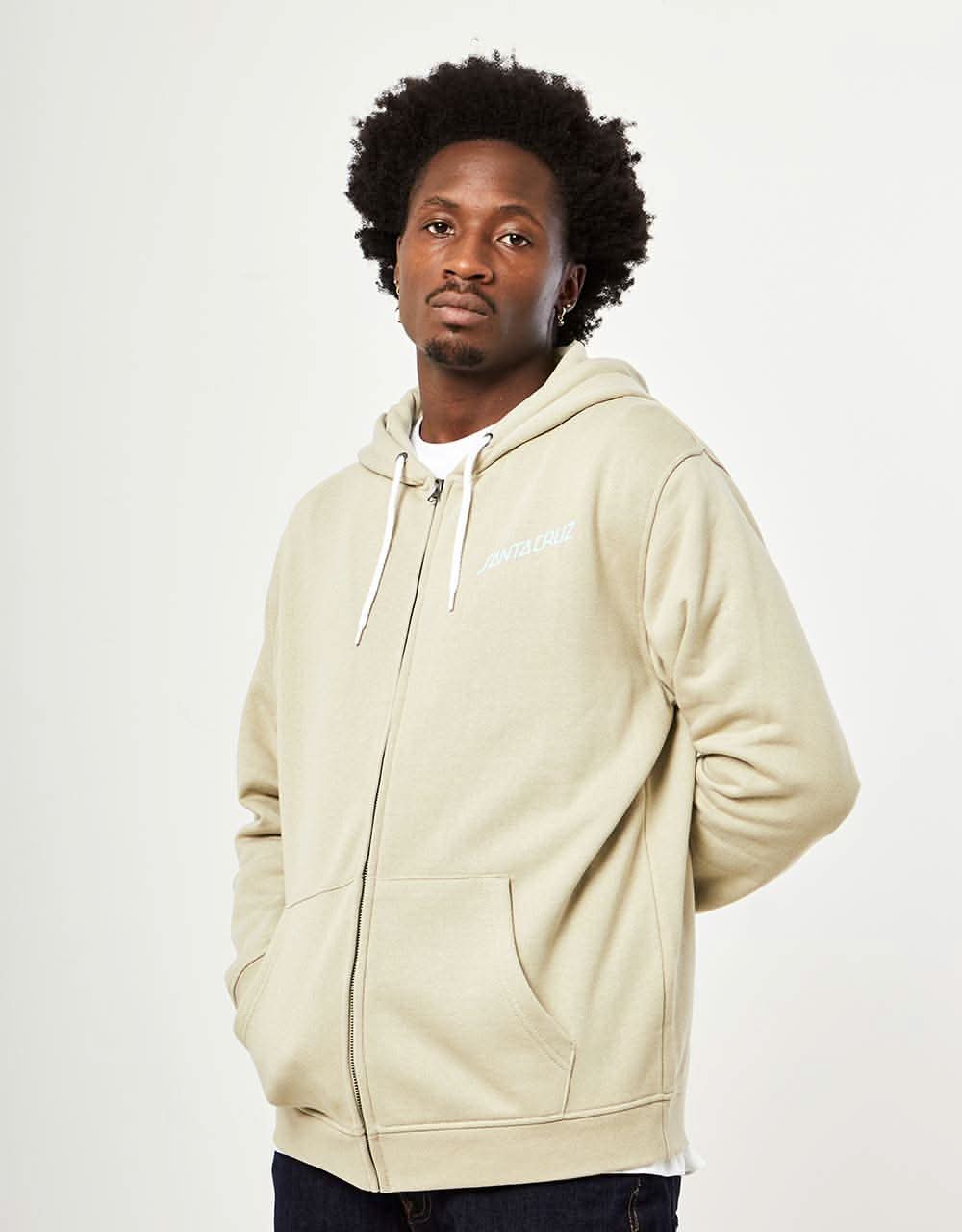Santa Cruz Shadowless Dot Zip Hoodie - Nickel