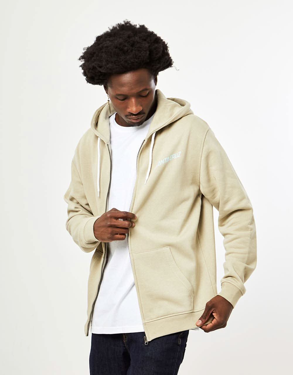 Santa Cruz Shadowless Dot Zip Hoodie - Nickel