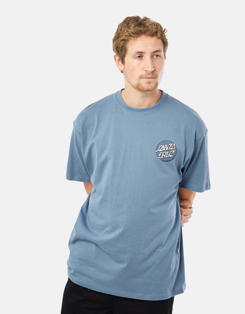 Santa Cruz Alive Dot T-Shirt - Vintage Blue