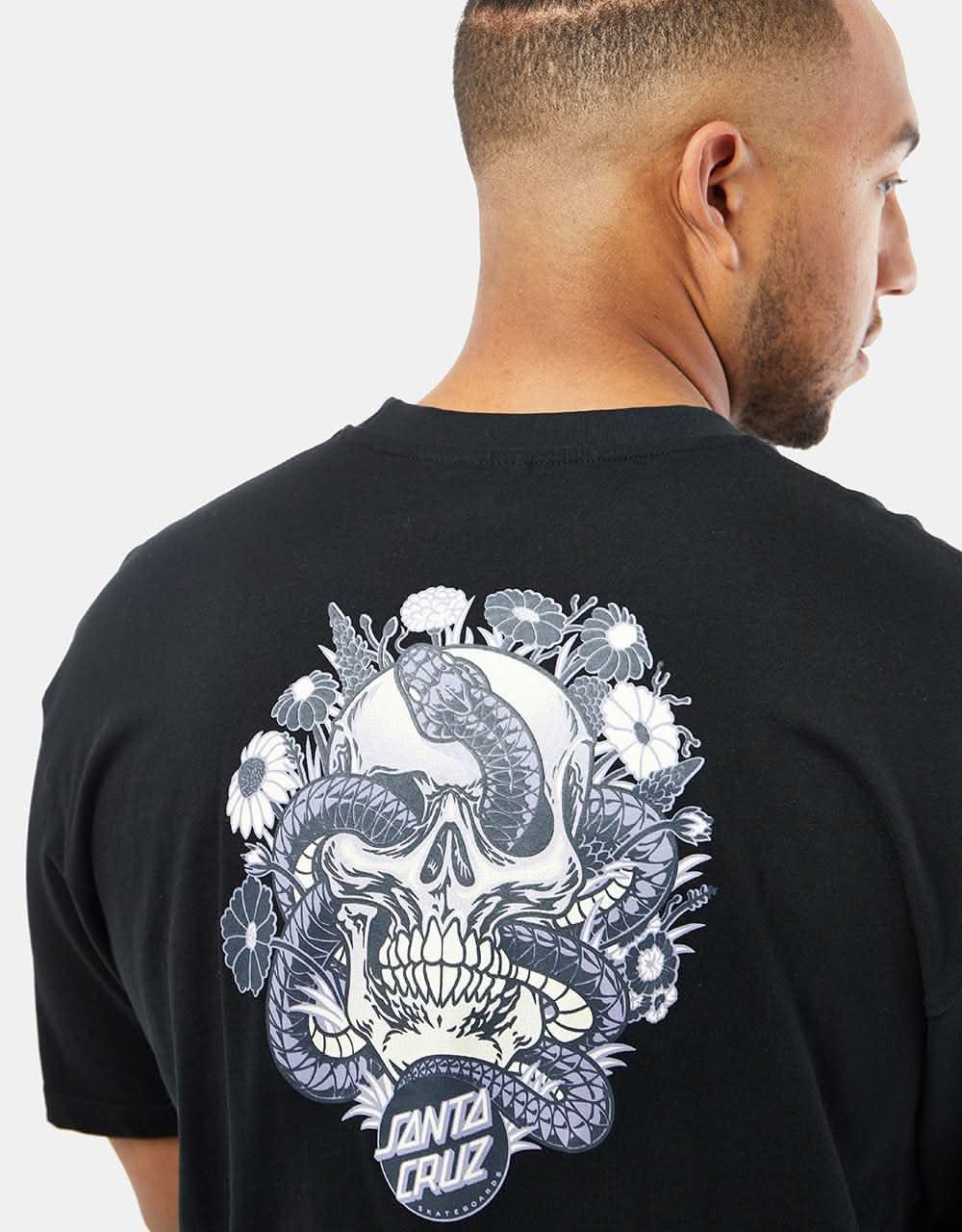 Santa Cruz Botanic Skull T-Shirt - Black