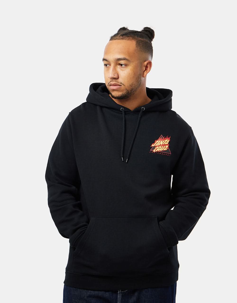 Santa Cruz Flamed Not A Dot Pullover Hoodie - Black