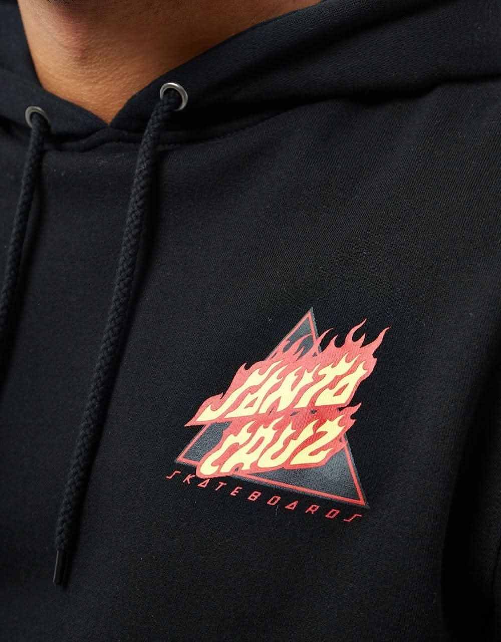 Santa Cruz Flamed Not A Dot Pullover Hoodie - Black