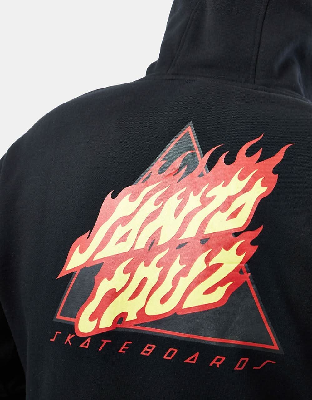 Santa Cruz Flamed Not A Dot Pullover Hoodie - Black