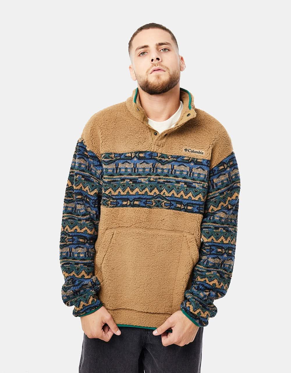 Columbia Rugged Ridge™ Sherpa Half Snap - Spruce/80's Stripe Print/Delta