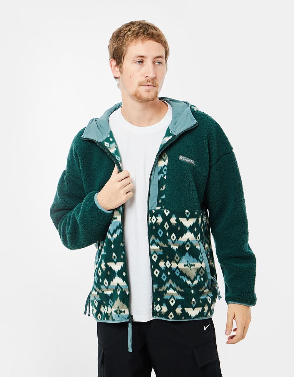 Columbia Backbowl™ Sherpa Full Zip Hoodie - Spruce/Spruce Rocky Mounta