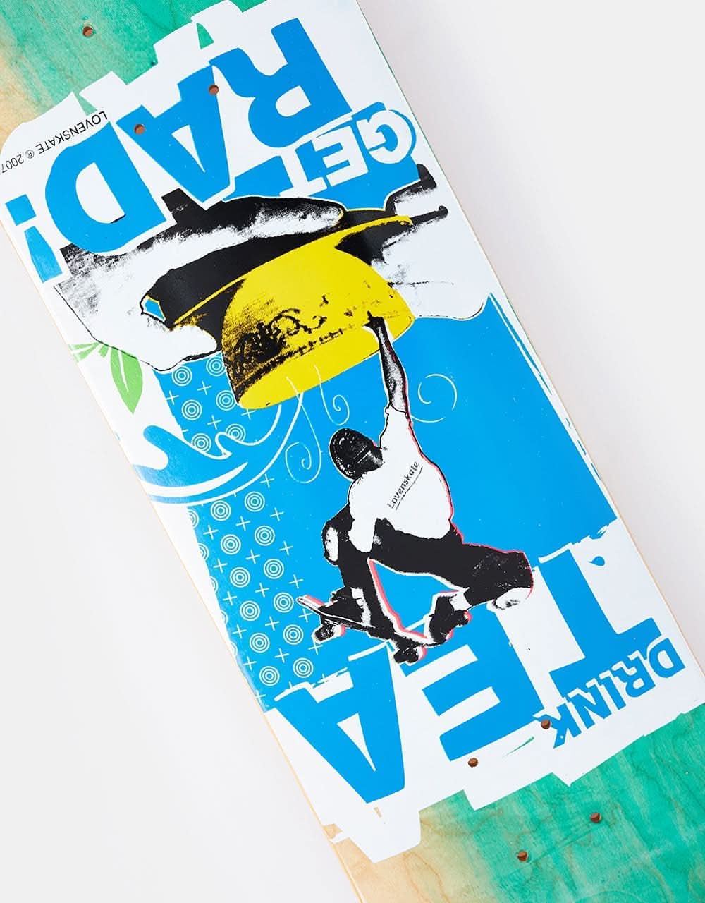 Lovenskate 'Drink Tea Get Rad!' OG Skateboard Deck - 8.25"