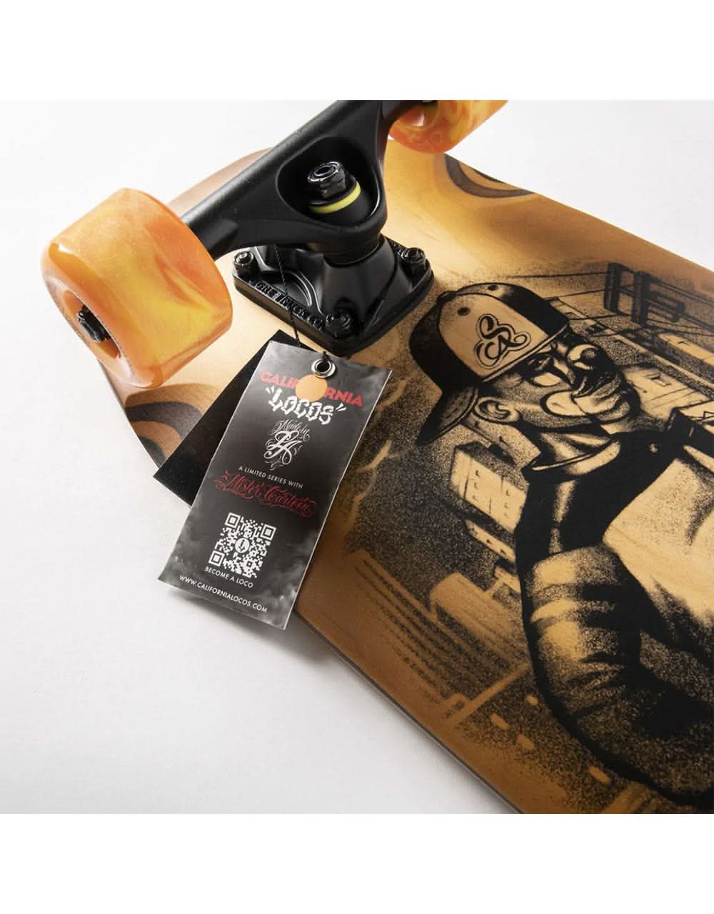 California Locos x Mister Cartoon Beat Box Cruiser Skateboard 8.5" x 29"