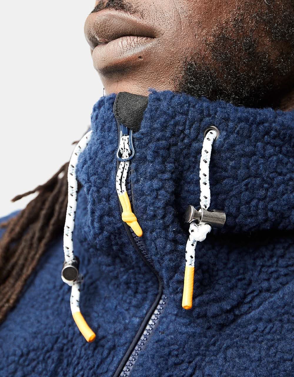 Picture Pemberton Zip Fleece Hood - Dark Blue