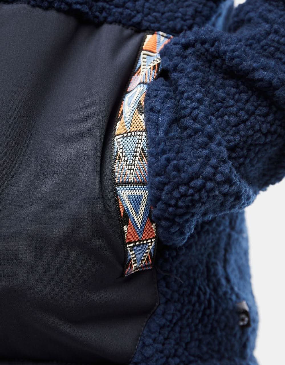 Picture Pemberton Zip Fleece Hood - Dark Blue