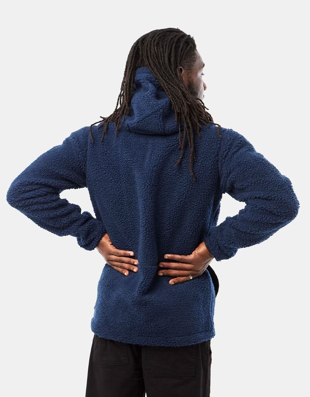 Picture Pemberton Zip Fleece Hood - Dark Blue