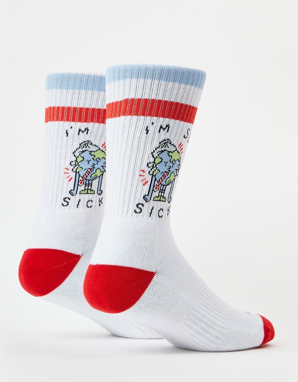American Socks I'm So Sick Socks - White