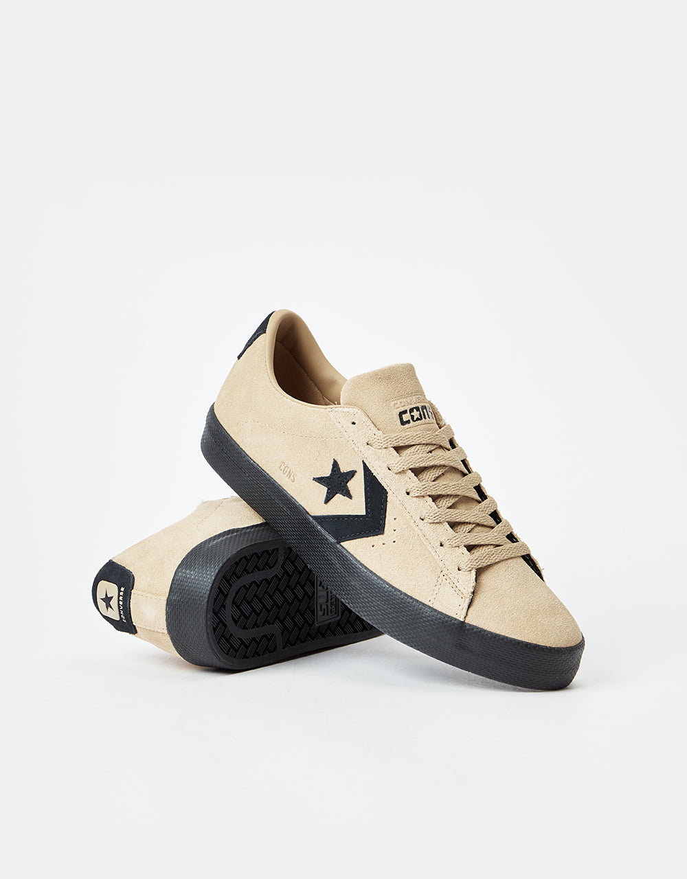 Converse Pro Leather Vulc Pro Skate Shoes - Nomad Khaki/Black/Black