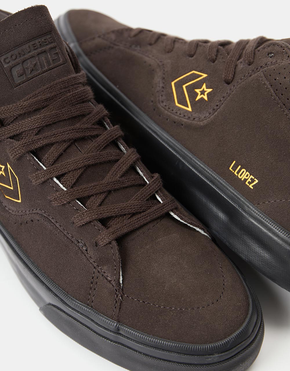 Converse Cons Louie Lopez Pro Mid Skate Shoes - Velvet Brown/Amarillo/Black