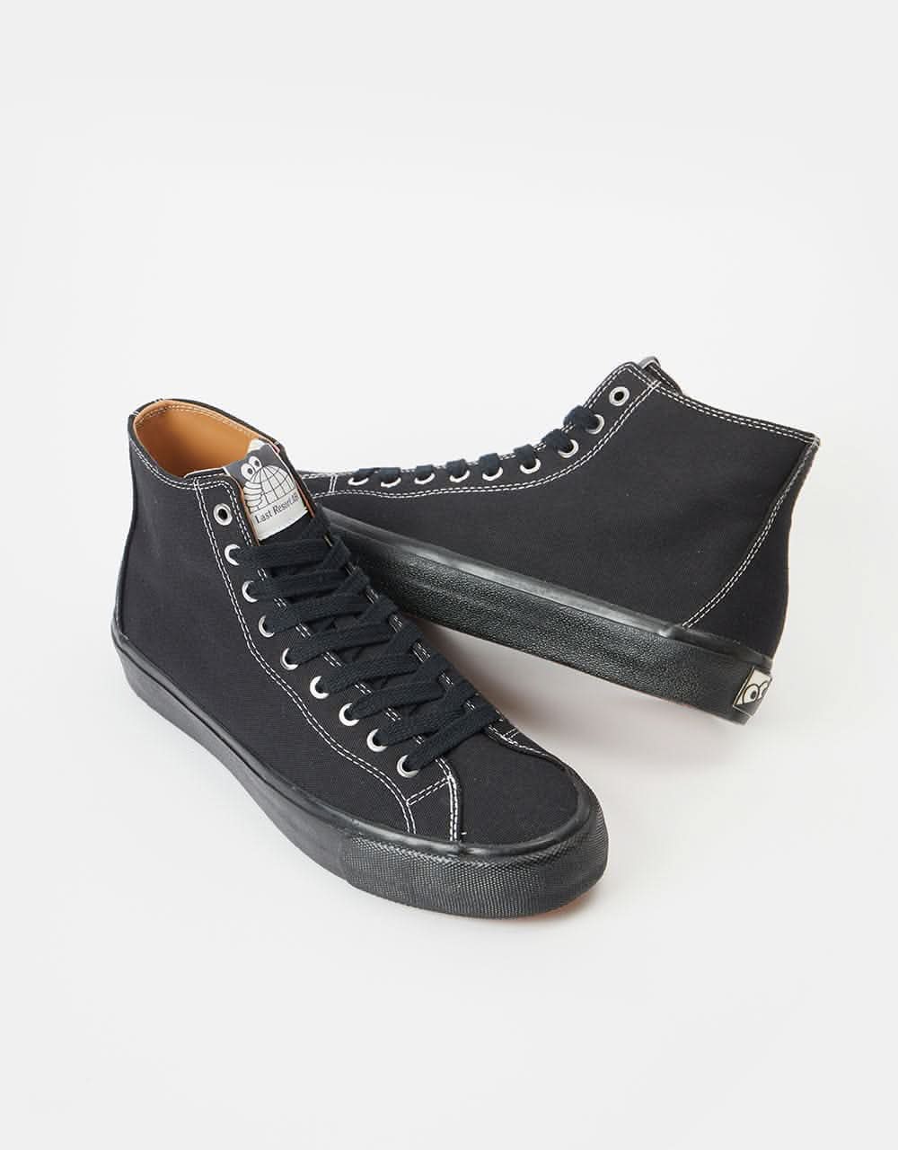 Last Resort AB VM003 Canvas Hi Skate Shoes - Black/Black/White