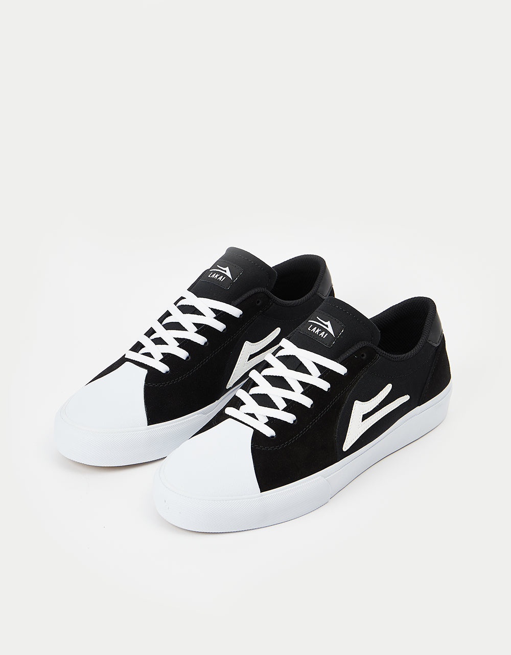 Lakai Flaco II Skate Shoes - Black/White Suede