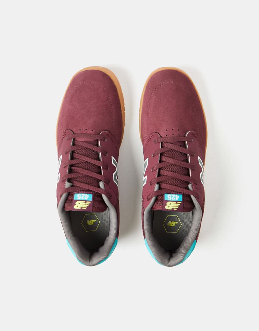 New Balance Numeric 425 Skate Shoes - Burgundy/Gum
