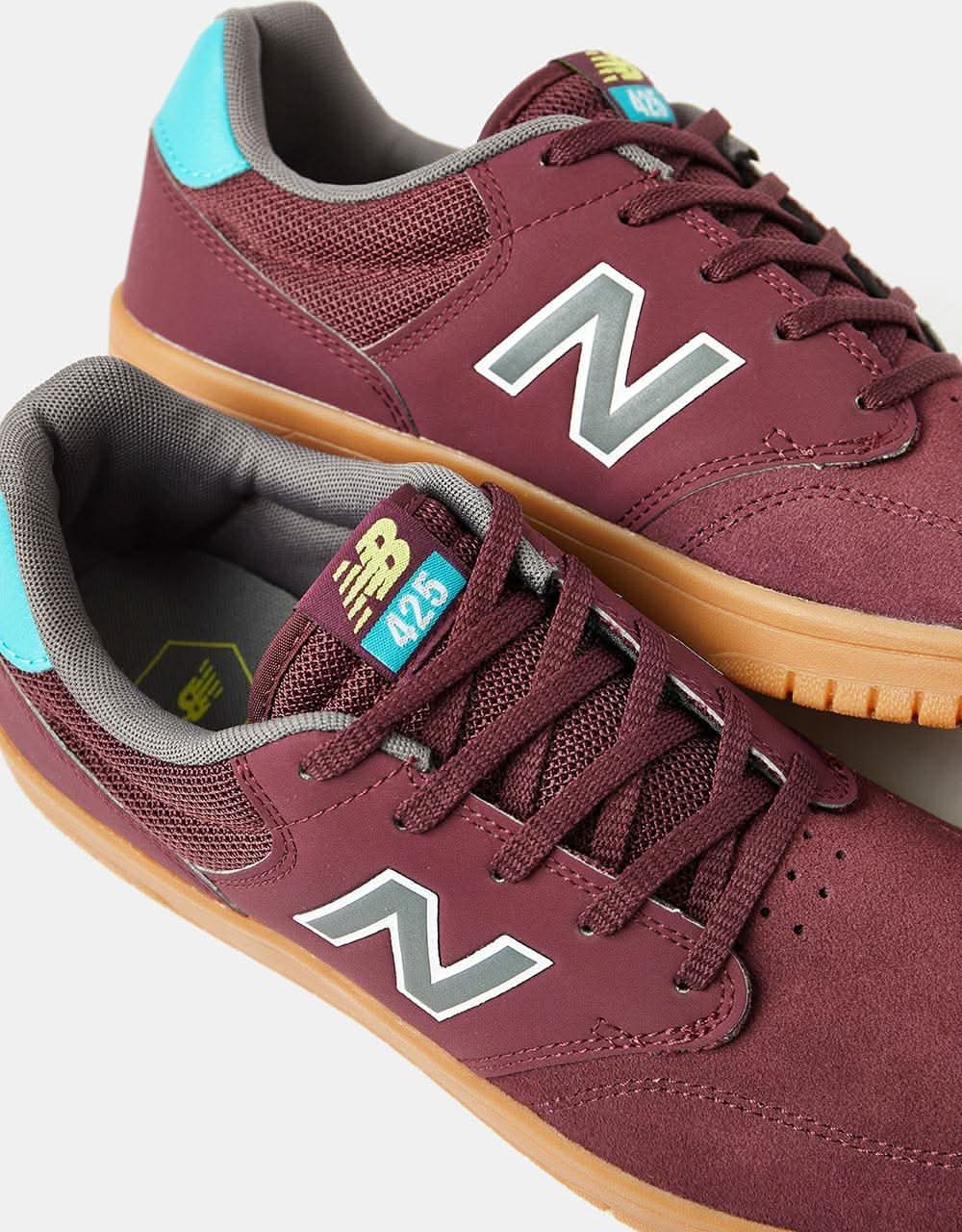 New Balance Numeric 425 Skate Shoes - Burgundy/Gum