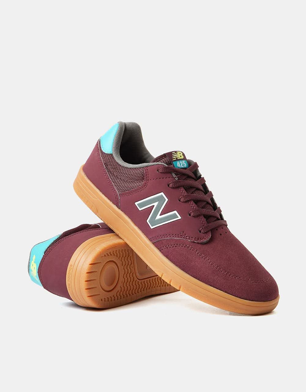 New Balance Numeric 425 Skate Shoes - Burgundy/Gum