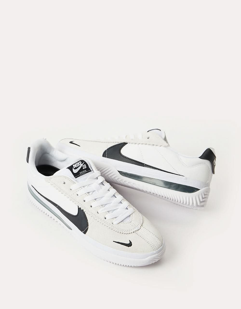 Nike SB BRSB Eco Skate Shoes - White/Black-White-Black