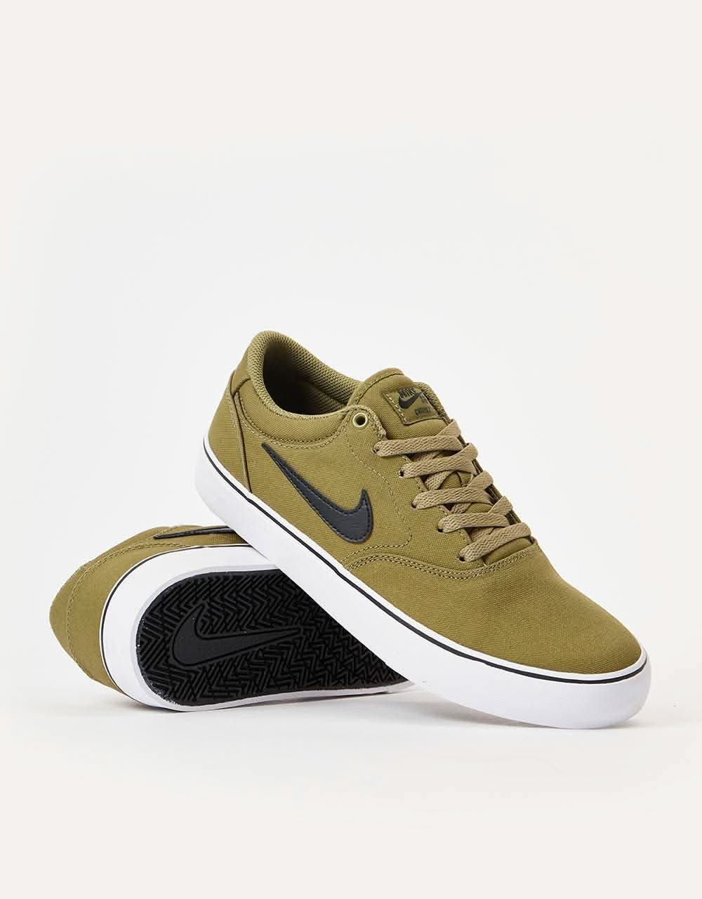 Nike SB Chron 2 Canvas Skate Shoes - Pilgrim/Black-Pilgrim-White