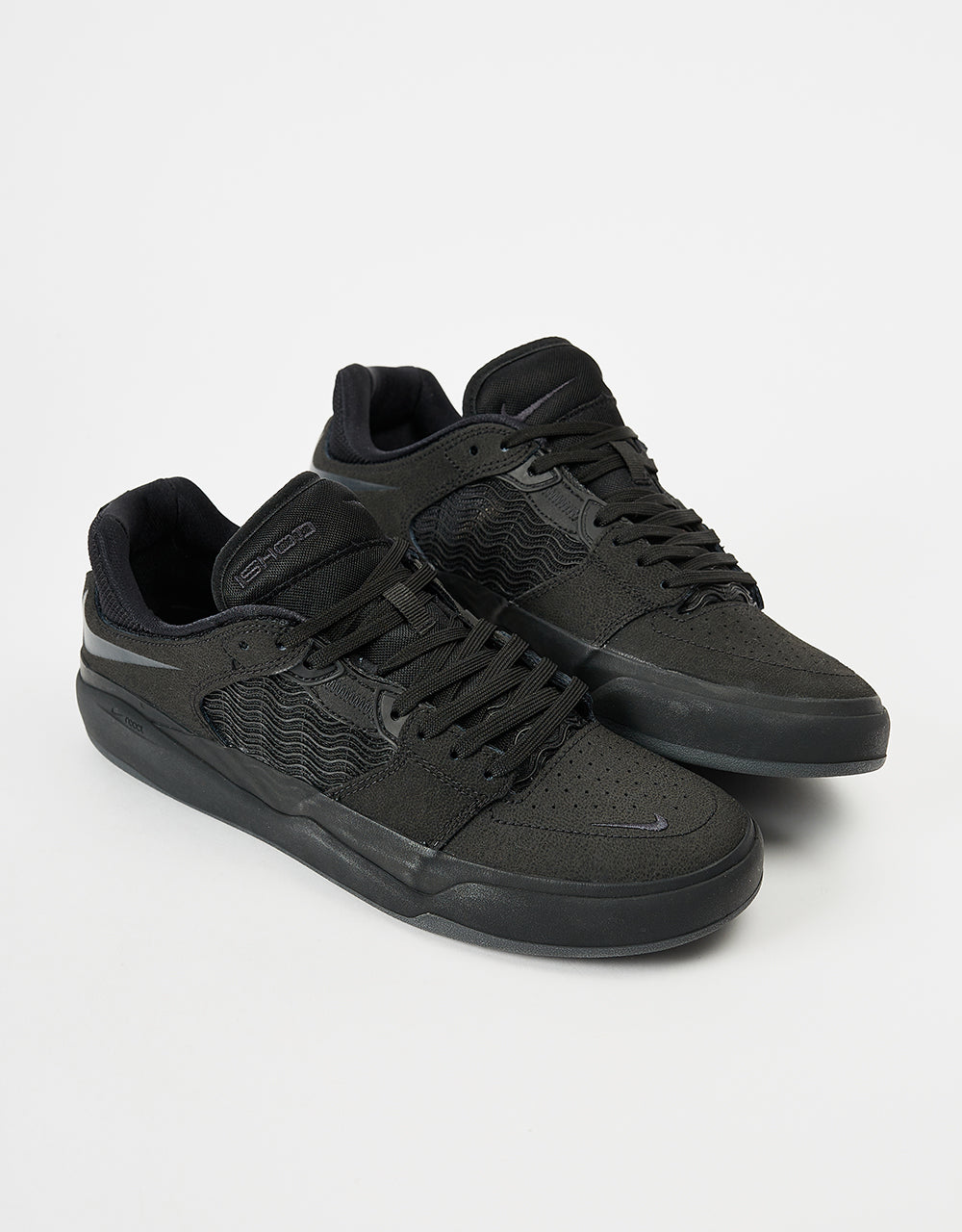 Nike SB Ishod Premium Skate Shoes - Black/Black-Black-Black