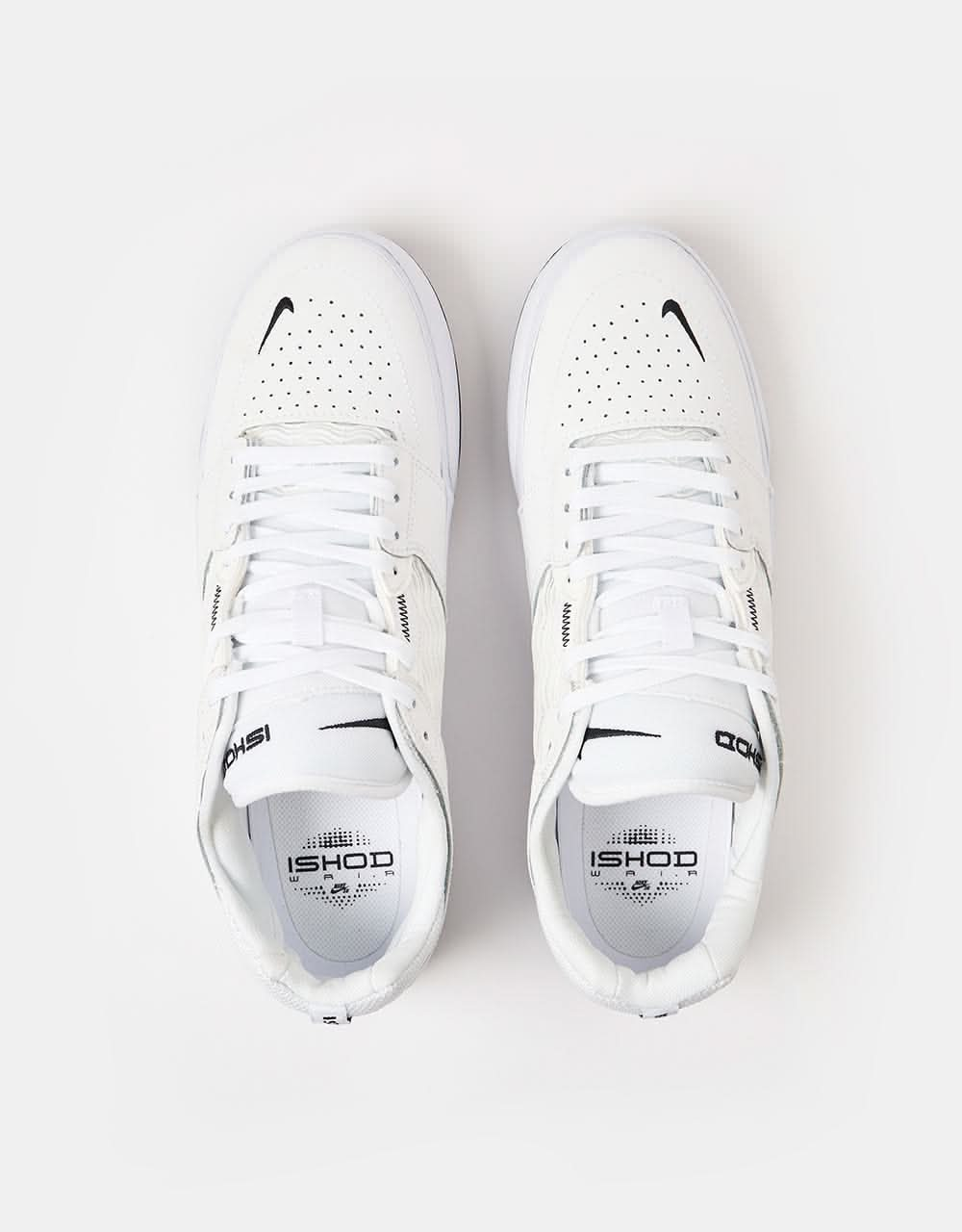 Nike SB Ishod Premium Skate Shoes - White/Black-White-Black