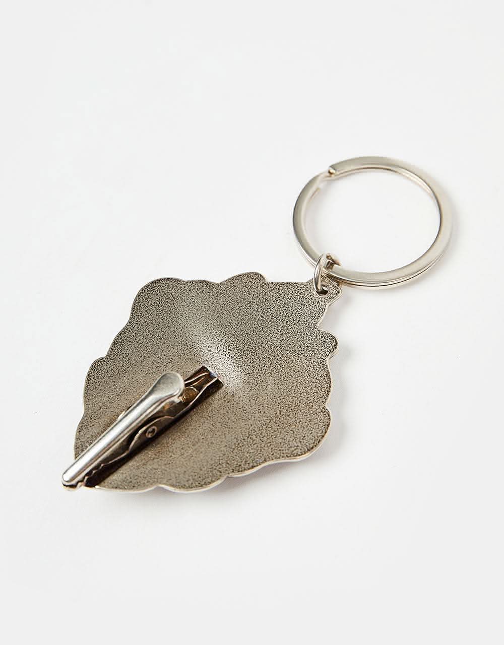 Creature Bonehead Flame Keychain - Antique Nickel