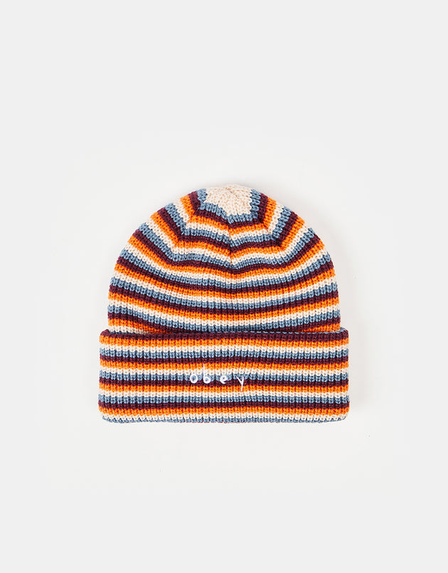 Obey Complex Beanie - Beetroot Multi