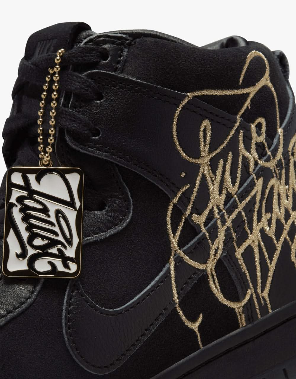 Nike SB 'Faust' Dunk High Pro QS Skate Shoes - Black/Black