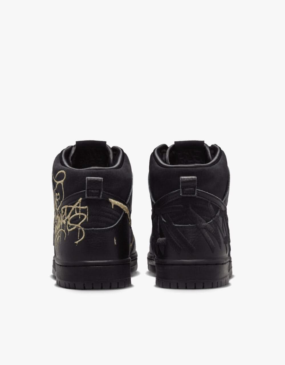 Nike SB 'Faust' Dunk High Pro QS Skate Shoes - Black/Black