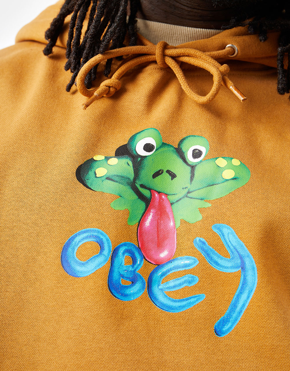 Obey Clay Frog Pullover Hoodie - Brown Sugar
