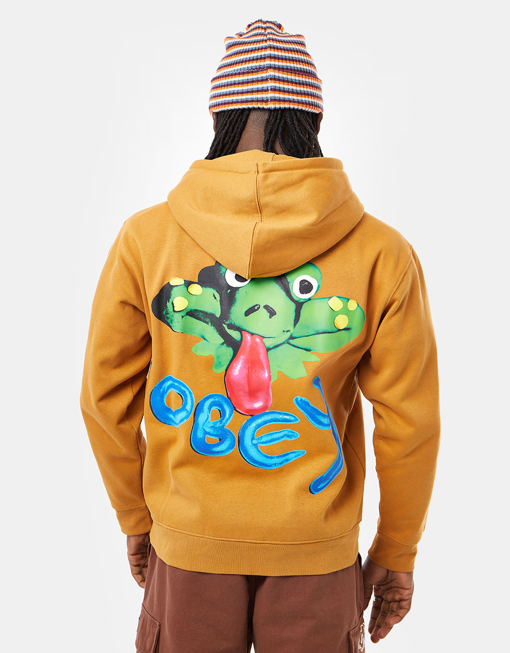 Obey Clay Frog Pullover Hoodie - Brown Sugar
