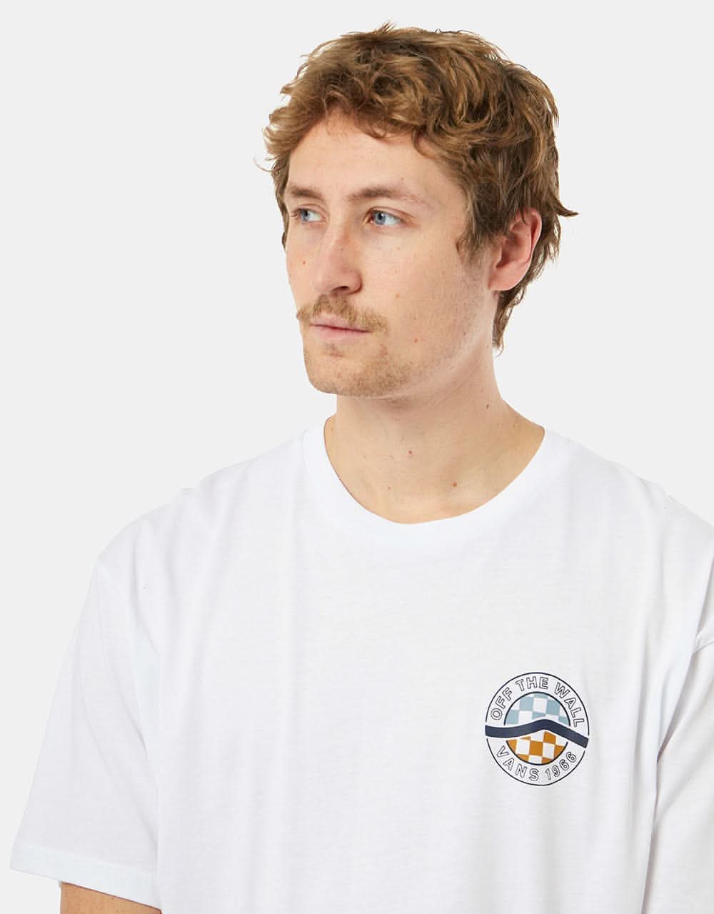 Vans Circle Sidestripe T-Shirt - White