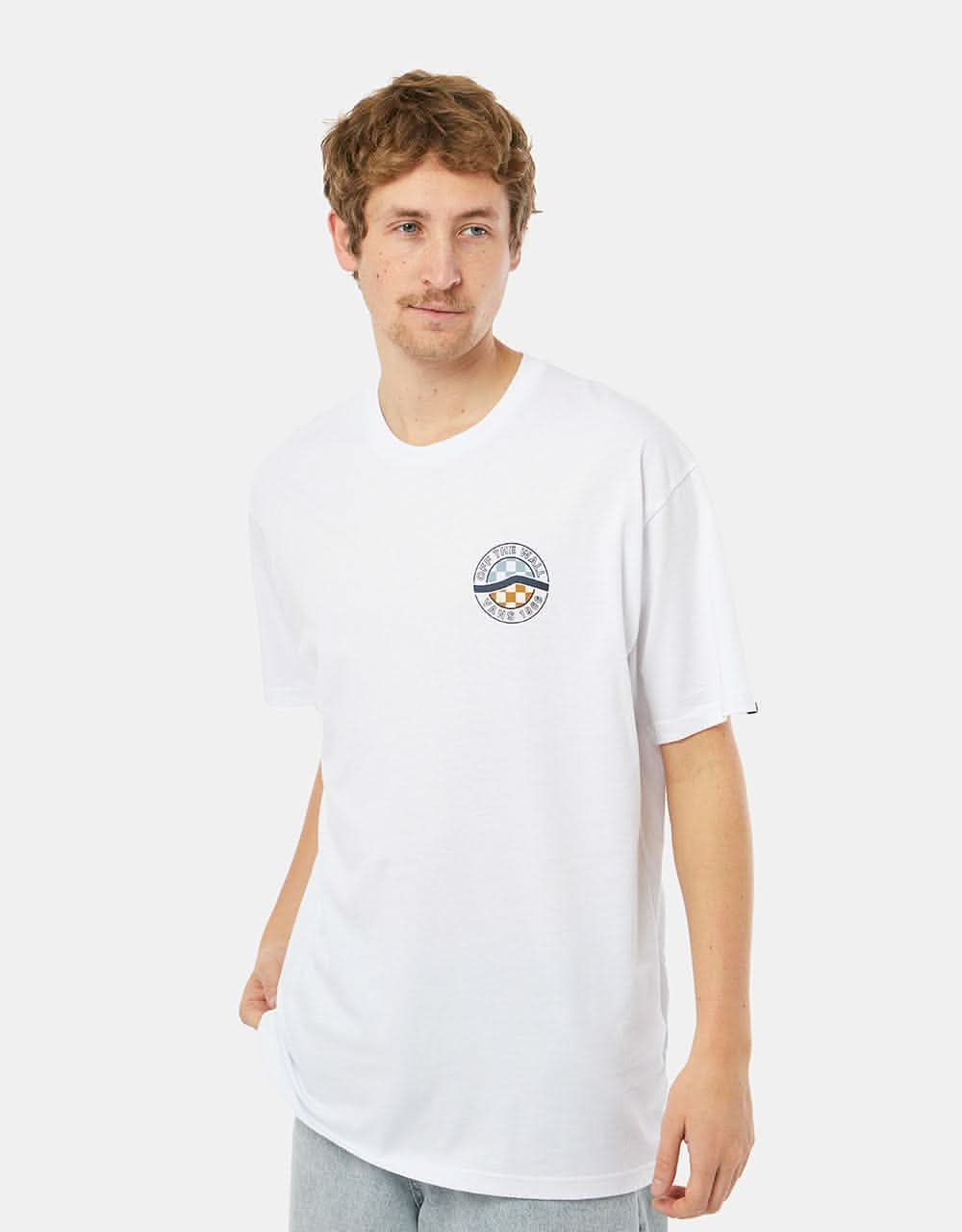 Vans Circle Sidestripe T-Shirt - White