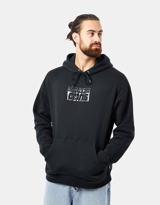 Converse Cons Brushed Back Fleece Pullover Hoodie - Black